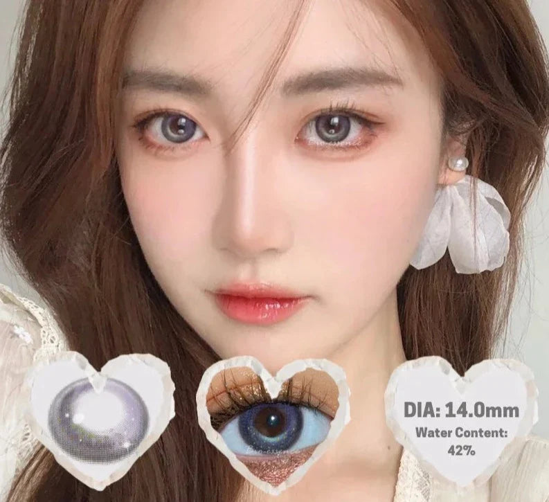 SEALBEER 1 Pair Korean Lenses Color Contact Lenses for Eyes Natural Look Brown Lenses Anime Lense Blue Eye Lenses Heart Lense