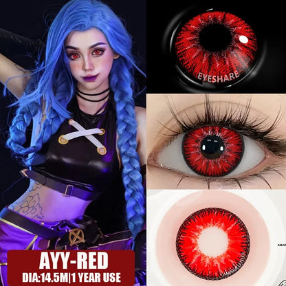 SEALBEER 2pcs Cosplay Anime Lenses for Eyes NEBULA Series Makeup Beauty colored Contact lens Anime Accessories  Cosmetic lense