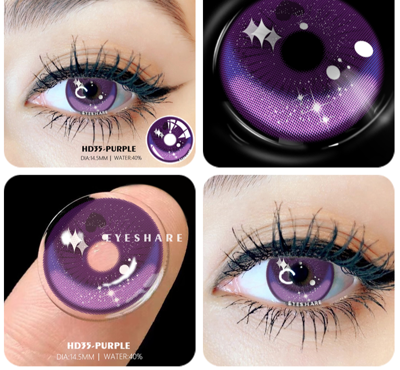 SEALBEER 2pcs Colored Contact Lenses For Eyes Cosplay Colored Lenses Blue Contact Lens Yearly Beautiful Pupil Eyes Contact Lens