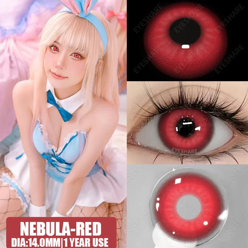 SEALBEER 2pcs Cosplay Anime Lenses for Eyes NEBULA Series Makeup Beauty colored Contact lens Anime Accessories  Cosmetic lense