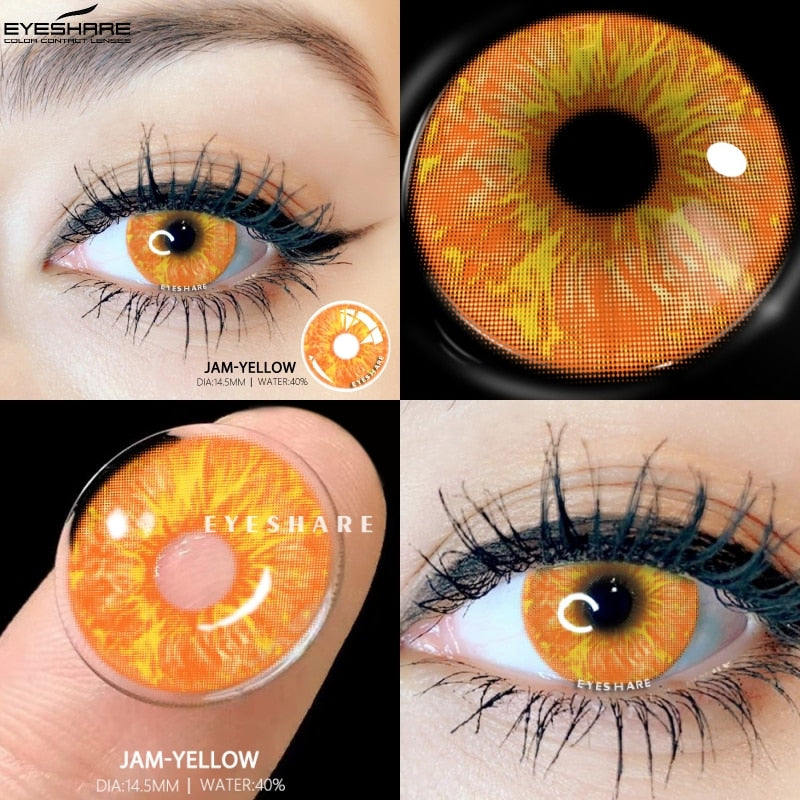 SEALBEER Color Contact Lenses For Eyes 2pcs Anime Cosplay Colored Lenses Blue Crazy Halloween Lenses Contact Lens Beauty Makeup