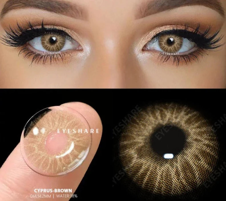 SEALBEER Coloured Contact Lenses for Eyes 1pair Gray Pupils Lens Blue Eye Lenses Green Lens Yearly Brown Contacts Cosmetic Lens