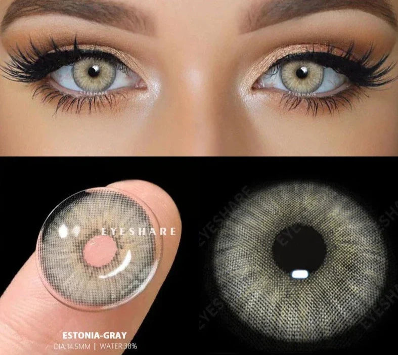 SEALBEER Coloured Contact Lenses for Eyes 1pair Gray Pupils Lens Blue Eye Lenses Green Lens Yearly Brown Contacts Cosmetic Lens