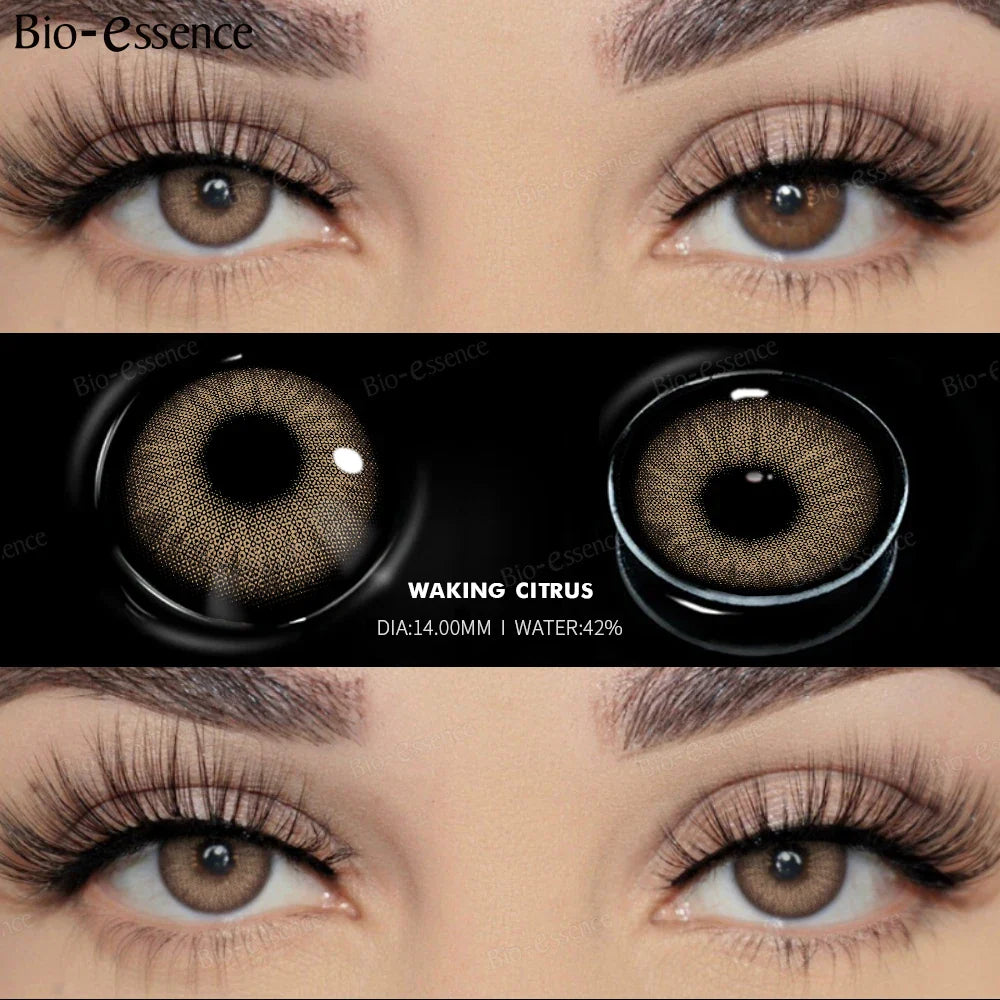 SEALBEER Brown Lenses 1 Pair Colored Contact Lenses for Eyes for Dark Eyes Natural Eye Contact Fashion Lenses 14/14.2/14.5mm