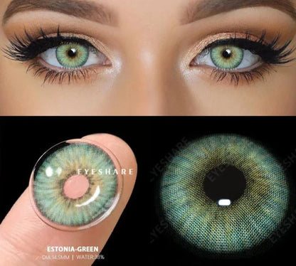 SEALBEER Coloured Contact Lenses for Eyes 1pair Gray Pupils Lens Blue Eye Lenses Green Lens Yearly Brown Contacts Cosmetic Lens