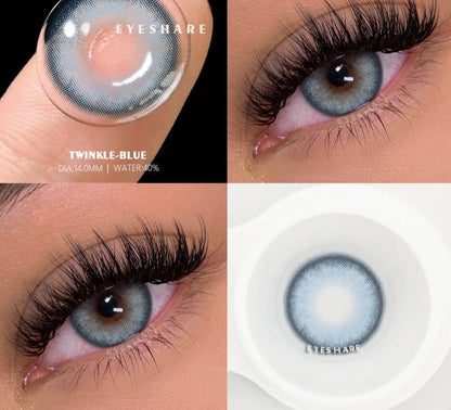 SEALBEER Color Lens Eyes 2pcs Natural Color Contact Lenses For Eyes Yearly Beauty Contact Lenses Eye Cosmetic blue Color Lens