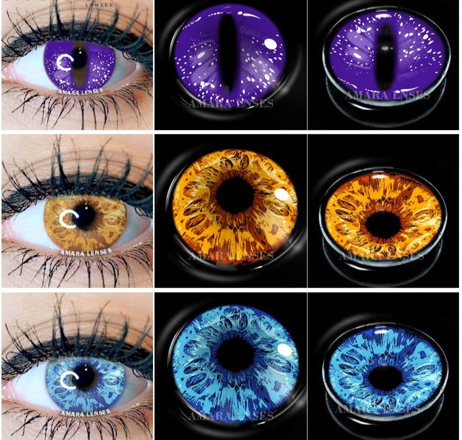 SEALBEER Color Contact Lenses For Eyes Anime Cosplay Colored Lenses Blue Purple Multicolored Lenses Contact Lens Beauty Makeup