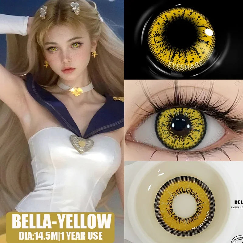 SEALBEER 2pcs Cosplay Anime Lenses for Eyes NEBULA Series Makeup Beauty colored Contact lens Anime Accessories  Cosmetic lense