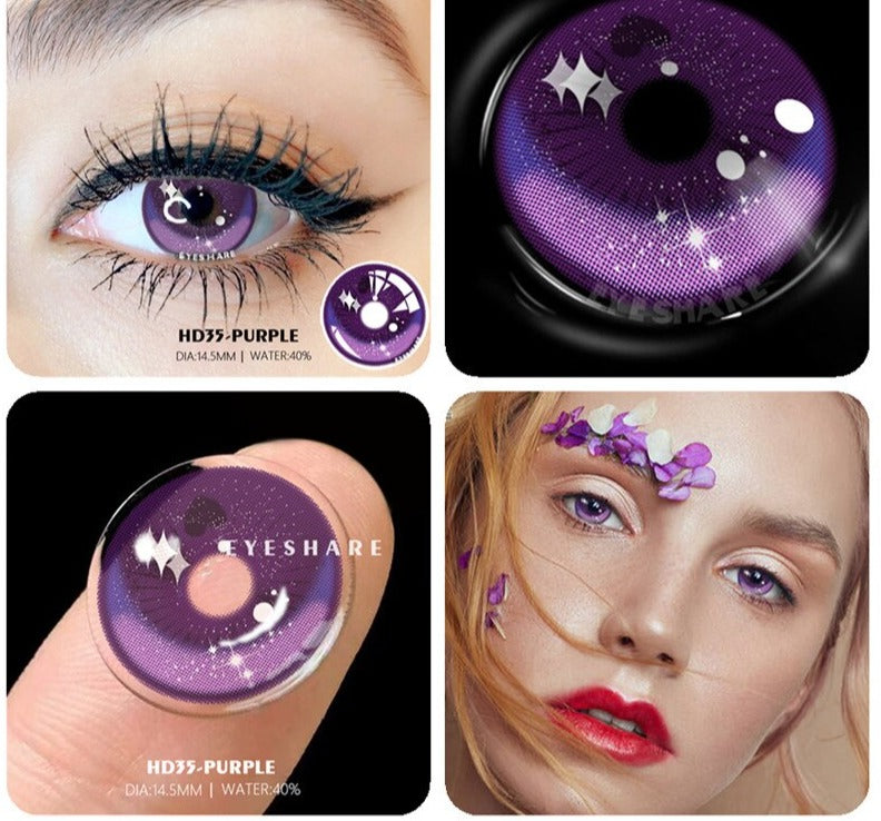 SEALBEER Color Contact Lenses For Eyes Anime Cosplay Colored Lenses Blue Purple Multicolored Lenses Contact Lens Beauty Makeup