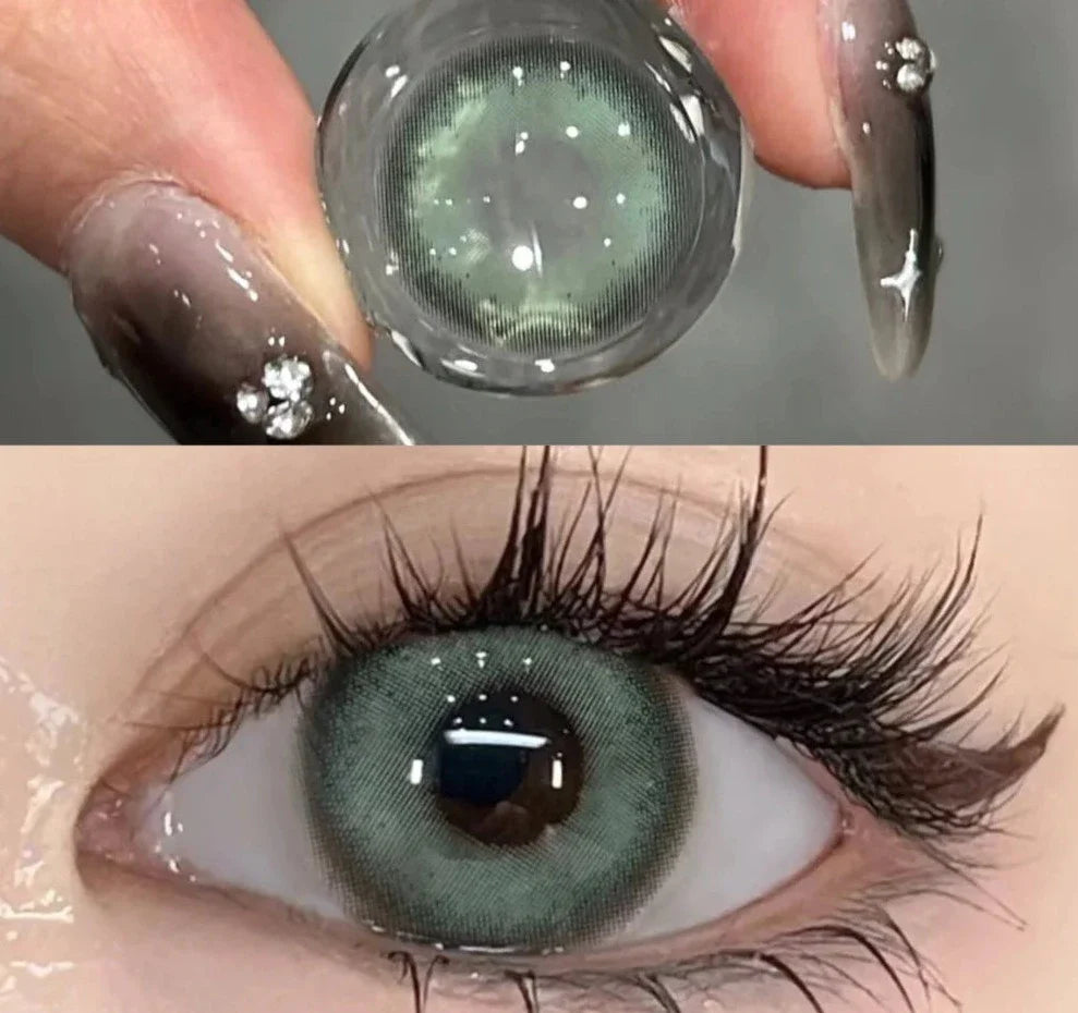 SEALBEER 1 Pair Korean Lenses Colored Contact Lenses with Degree Myopia Lenses Green Lenses High Quality Lenses Fashion