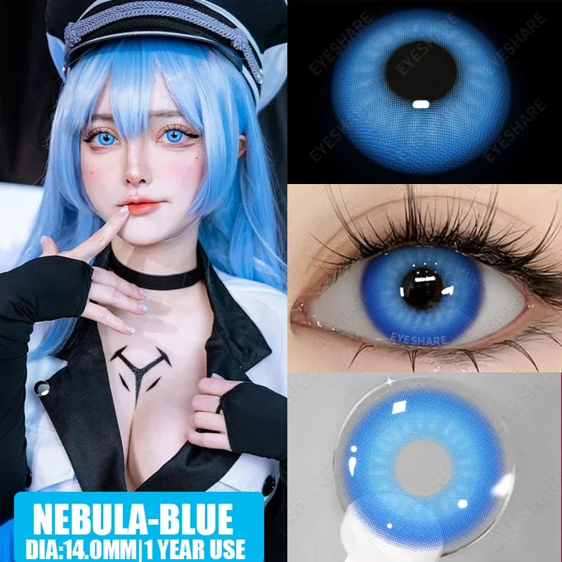 SEALBEER 2pcs Cosplay Anime Lenses for Eyes NEBULA Series Makeup Beauty colored Contact lens Anime Accessories  Cosmetic lense