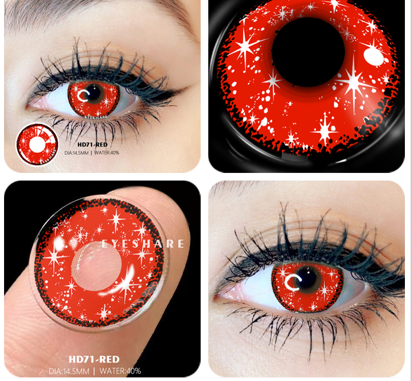 SEALBEER 2pcs Colored Contact Lenses For Eyes Cosplay Colored Lenses Blue Contact Lens Yearly Beautiful Pupil Eyes Contact Lens