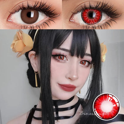 SEALBEER 1 Pair Color Contact Lenses for Eyes Natural Look Spy X Family Anime Lenses Red Lenses Brown Lenses Gray Lenses