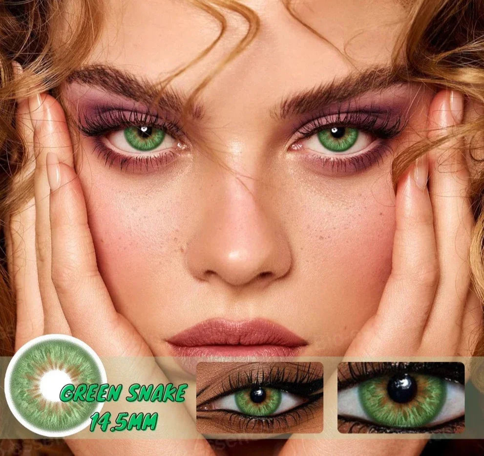 SEALBEER 1 Pair Colored Contact Lenses Natural Look Brown Eye Lenses Gray Contact Blue Lenses Green Eye Lenses 14.5mm Big Eye