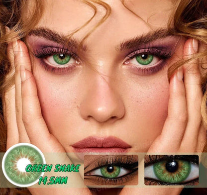 SEALBEER 1 Pair Colored Contact Lenses Natural Look Brown Eye Lenses Gray Contact Blue Lenses Green Eye Lenses 14.5mm Big Eye