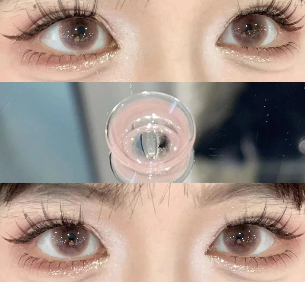 SEALBEER Pink Lenses Colorcon Korean Lenses Colored Contact Lenses Fashion Lenses Myopia Lenses with Degree 0~-6.00