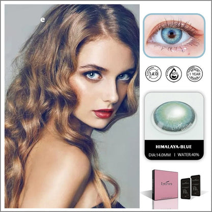 SEALBEER Color Lens Eyes 2pcs Natural Color Contact Lenses For Eyes Yearly Beauty Contact Lenses Eye Cosmetic blue Color Lens