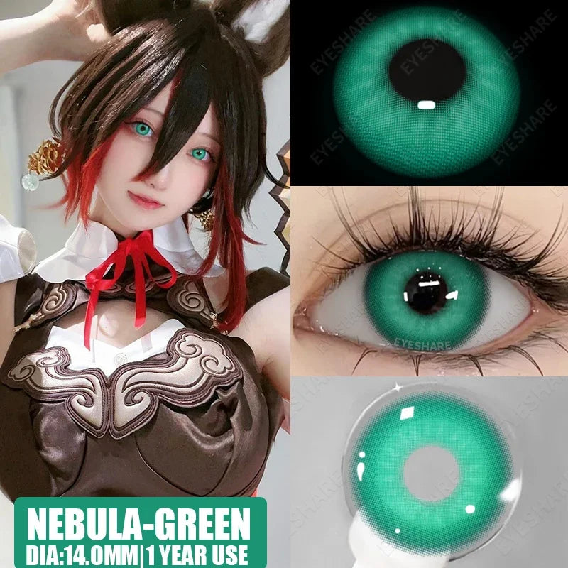 SEALBEER 2pcs Cosplay Anime Lenses for Eyes NEBULA Series Makeup Beauty colored Contact lens Anime Accessories  Cosmetic lense