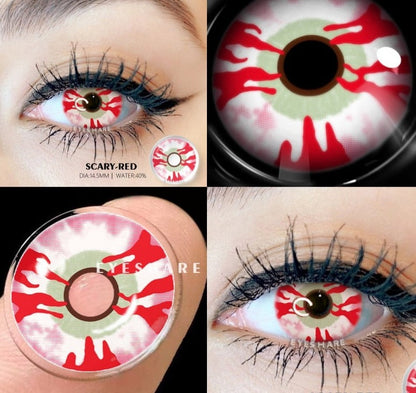 SEALBEER 2pcs Colored Contact Lenses For Eyes Cosplay Colored Lenses Blue Contact Lens Yearly Beautiful Pupil Eyes Contact Lens