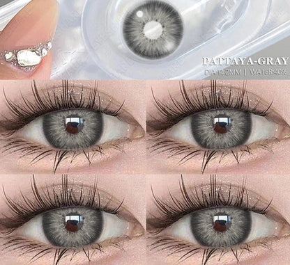 SEALBEER 1 Pair New Colored Contact Lenses for Eyes Red Contacts Lenses Yearly Natural Fashion Blue Eyes Contacts Korean Lenses