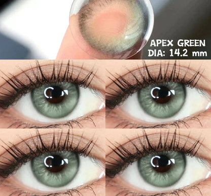 SEALBEER 1 Pair Korean Lenses Colored Contact Lenses with Degree Myopia Lenses Green Lenses High Quality Lenses Fashion