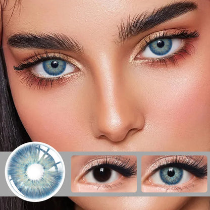 SEALBEER 1 Pair Colored Contact Lenses Natural Lens Brown Eye Lenses Gray Contact Blue Lenses Green Eye Lenses Big Eye Lenses