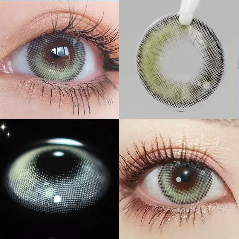 SEALBEER 1Pair Myopia Color Contact Lenses Color Lens Eyes Lentillas Verdes Naturales Lenses With Diopters Fog Pearl Lenses