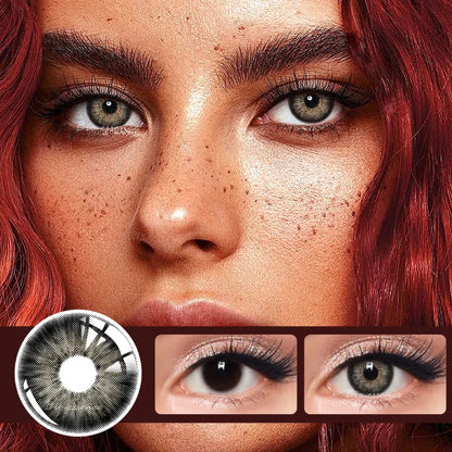 SEALBEER 1 Pair Colored Contact Lenses Natural Look Brown Eye Lenses Gray Contact Blue Lenses Green Eye Lenses 14.5mm Big Eye