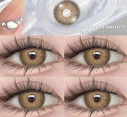 SEALBEER 1 Pair New Colored Contact Lenses for Eyes Red Contacts Lenses Yearly Natural Fashion Blue Eyes Contacts Korean Lenses