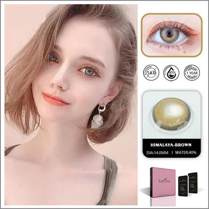 SEALBEER Color Lens Eyes 2pcs Natural Color Contact Lenses For Eyes Yearly Beauty Contact Lenses Eye Cosmetic blue Color Lens