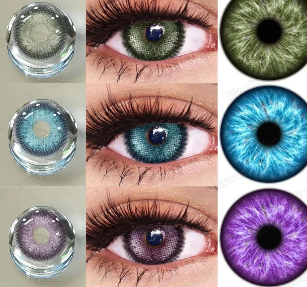 SEALBEER 1 Pair Colored Contact Lenses for Eyes Brown Eye Lens Gray Contact Blue Lenses Green Eye Lenses Natural Eye Contact