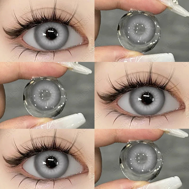 SEALBEER 1Pair Colored Contact Lenses for Eyes Fast Delivery Brown Lenses Gray Pupils Lens Green Eye Lenses Blue Eye Lens Yearly