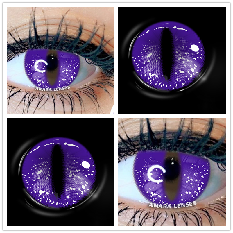 SEALBEER Color Contact Lenses For Eyes Anime Cosplay Colored Lenses Blue Purple Multicolored Lenses Contact Lens Beauty Makeup