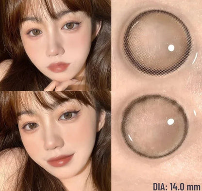 SEALBEER 1 Pair Korean Lenses Colored Contact Lenses with Degree Myopia Lenses Brown Lenses Black Eye Lens Fog Pearl Colorcon