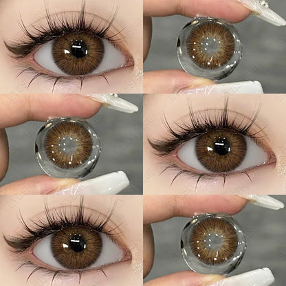 SEALBEER 1Pair Colored Contact Lenses for Eyes Fast Delivery Brown Lenses Gray Pupils Lens Green Eye Lenses Blue Eye Lens Yearly