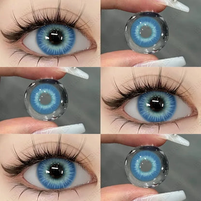 SEALBEER 1Pair Colored Contact Lenses for Eyes Fast Delivery Brown Lenses Gray Pupils Lens Green Eye Lenses Blue Eye Lens Yearly