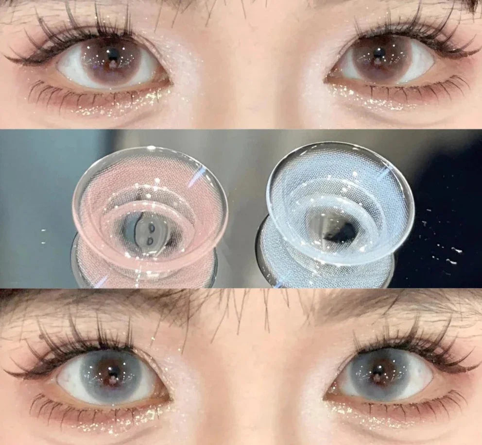 SEALBEER Pink Lenses Colorcon Korean Lenses Colored Contact Lenses Fashion Lenses Myopia Lenses with Degree 0~-6.00