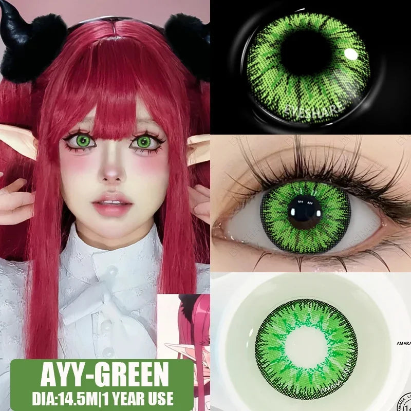 SEALBEER 2pcs Cosplay Anime Lenses for Eyes NEBULA Series Makeup Beauty colored Contact lens Anime Accessories  Cosmetic lense