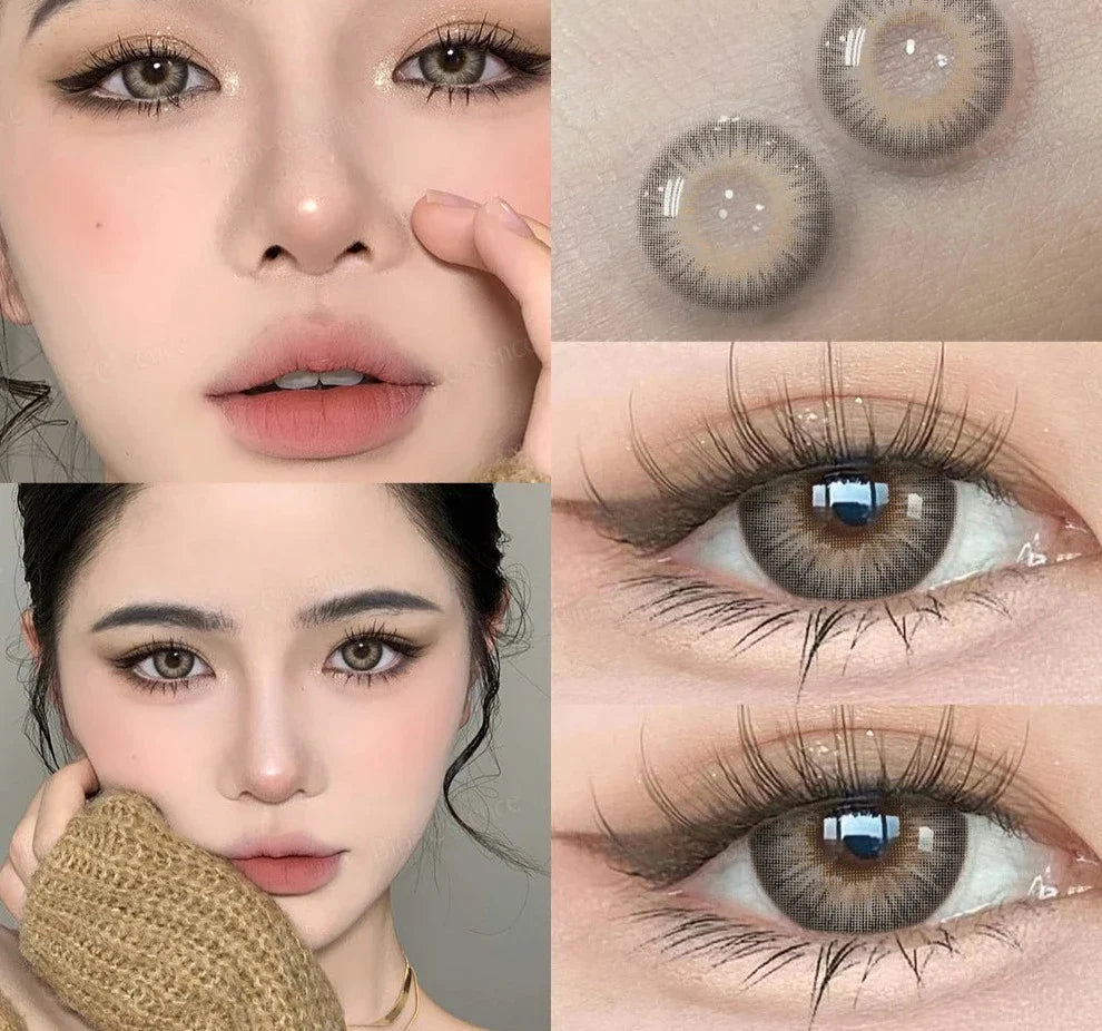 SEALBEER Pink Lenses Colorcon Korean Lenses Colored Contact Lenses Fashion Lenses Myopia Lenses with Degree 0~-6.00