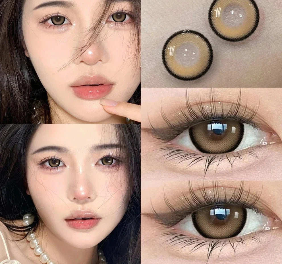 SEALBEER Pink Lenses Colorcon Korean Lenses Colored Contact Lenses Fashion Lenses Myopia Lenses with Degree 0~-6.00