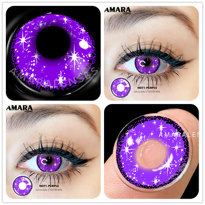 SEALBEER Color Contact Lenses For Eyes 2pcs Anime Cosplay Colored Lenses Blue Crazy Halloween Lenses Contact Lens Beauty Makeup