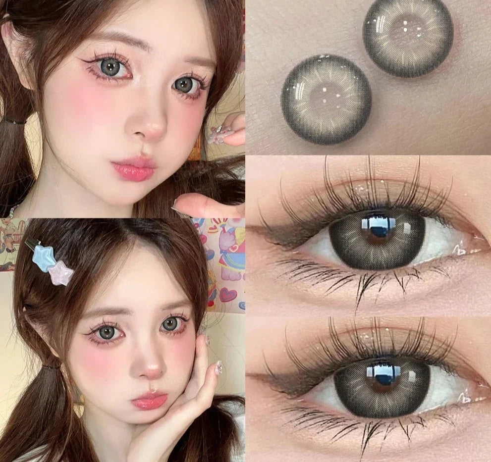 SEALBEER Pink Lenses Colorcon Korean Lenses Colored Contact Lenses Fashion Lenses Myopia Lenses with Degree 0~-6.00