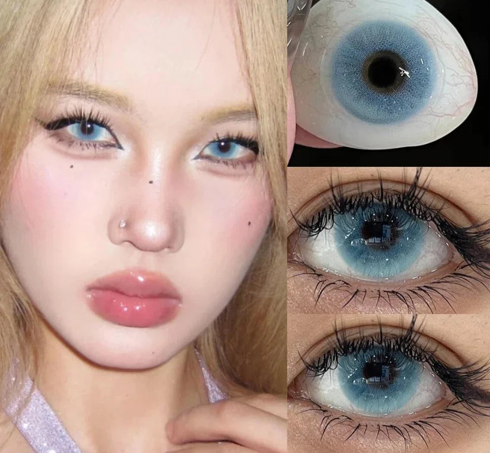 SEALBEER Pink Lenses Colorcon Korean Lenses Colored Contact Lenses Fashion Lenses Myopia Lenses with Degree 0~-6.00