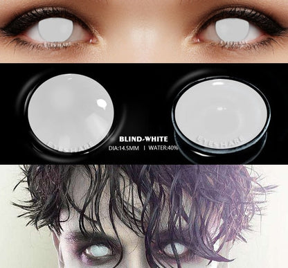 SEALBEER 1pair Halloween Cosplay Color Contacts Lenses For Eyes Blue Black Colored Lens Anime Yearly Beauty Makeup Contacts Lens