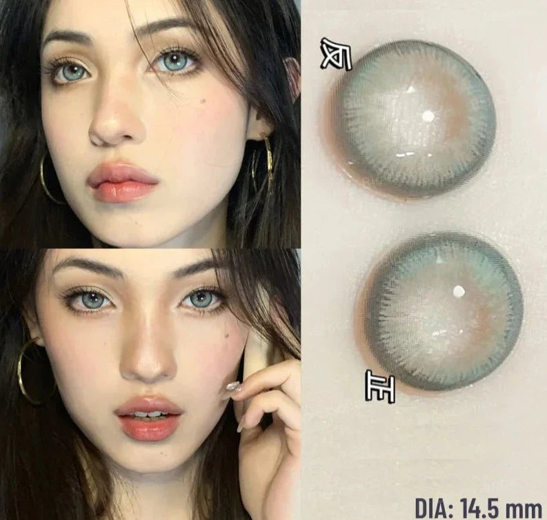 SEALBEER 1 Pair Korean Lenses Colored Contact Lenses with Degree Myopia Lenses Brown Lenses Black Eye Lens Fog Pearl Colorcon