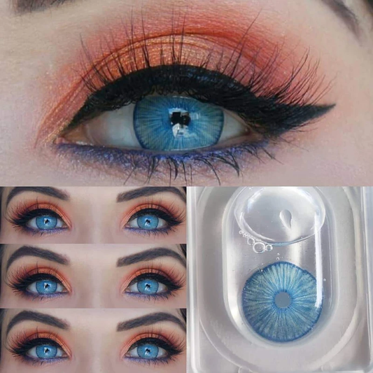 SEALBEER New York Blue Prescription Colored Contact Lenses