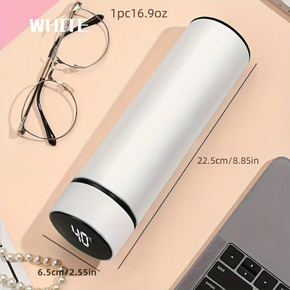 1pc, Insulated Temperature Control Vacuum Flask - 304 Stainless Steel, Double-Walled, Leak-Proof, 480ml/16oz Capacity, Perfect for Hot and Cold Beverages, Summer and Winter Drinkware, Ideal Gift for Outdoor Enthusiasts and Commuters