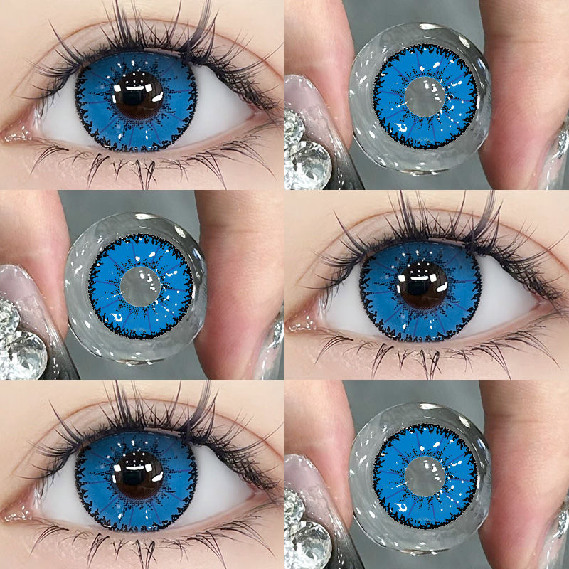 SEALBEER Golden Planet Contact Lenses Day Throwing 2 Packs of Mixed Blood Cosplay Golden Brown Animation Color Rendering Water Moon Green Contact Lenses