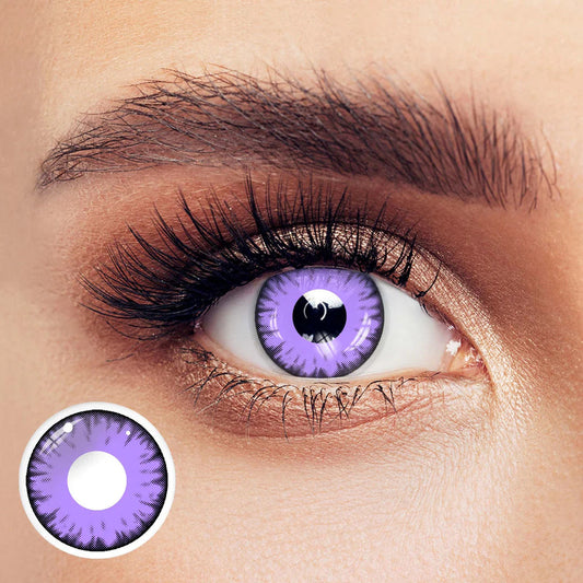 SEALBEER Cosplay Lucifer's Eye Purple Prescription Colored Contact Lenses