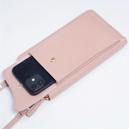 Fashion Mobile Phone Bag, Multifunctional Vertical Wallet, Mini Crossbody Bag & Coin Purse